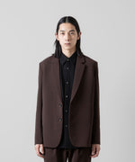 画像をギャラリービューアに読み込む, ATTACHMENT アタッチメントのPE STRETCH DOUBLE CLOTH 2B JACKET - BROWN 公式通販サイトsession福岡セレクトショップ
