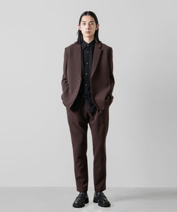 ATTACHMENT アタッチメントのPE STRETCH DOUBLE CLOTH REGULAR FIT EASY TROUSERS - BROWN 公式通販サイトsession福岡セレクトショップ