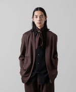 画像をギャラリービューアに読み込む, ATTACHMENT アタッチメントのCOTTON DOUBLE FACE COLLARLESS CARDIGAN - BORDEAUX 公式通販サイトsession福岡セレクトショップ
