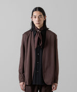 画像をギャラリービューアに読み込む, ATTACHMENT アタッチメントのCOTTON DOUBLE FACE COLLARLESS CARDIGAN - BORDEAUX 公式通販サイトsession福岡セレクトショップ
