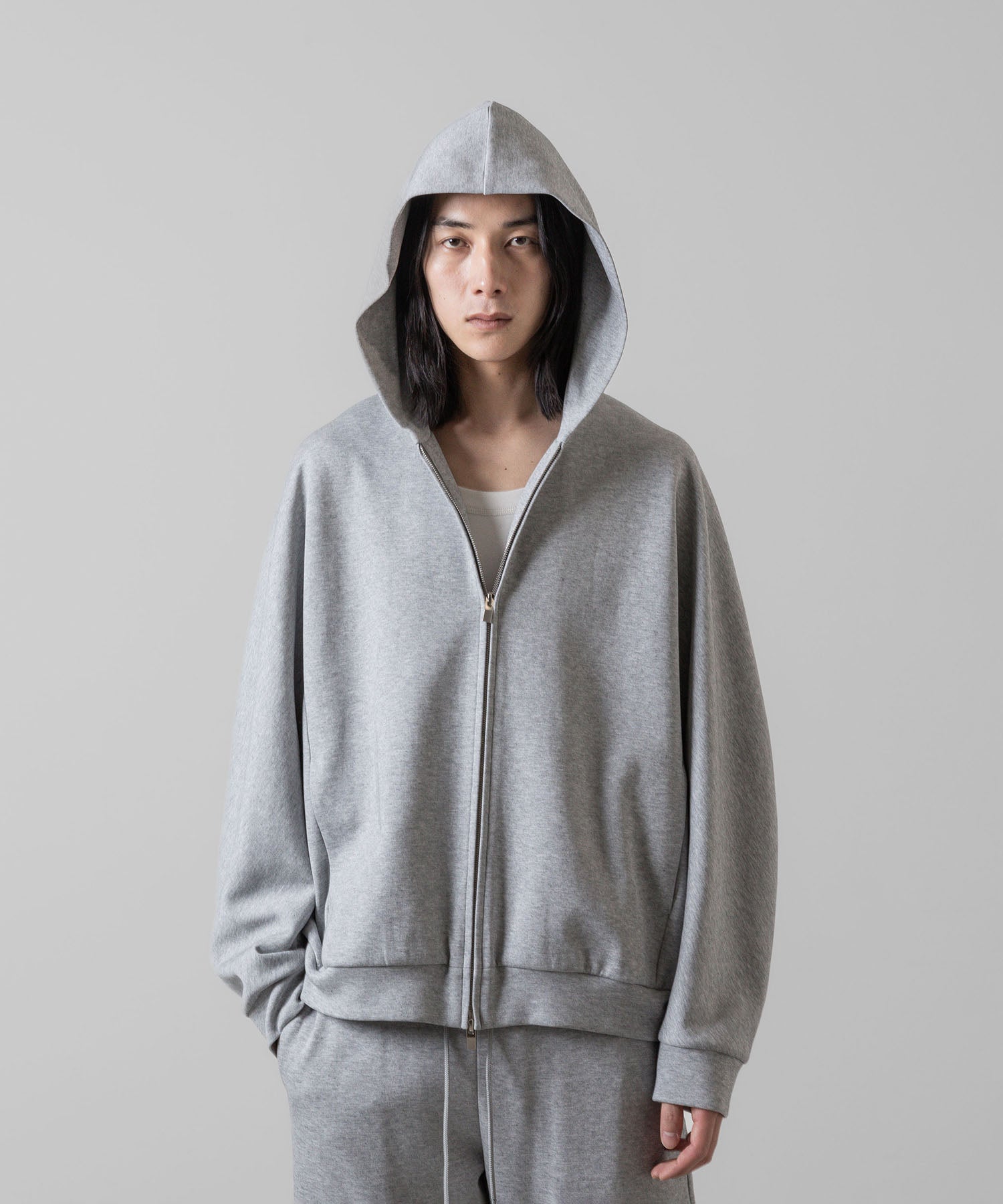 ATTACHMENT アタッチメントのCO/PE DOUBLE KNIT ZIP UP HOODIE - X.GRAY 公式通販サイトsession福岡セレクトショップ