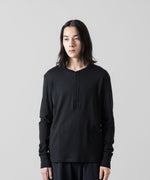 画像をギャラリービューアに読み込む, 【ATTACHMENT】ATTACHMENT アタッチメントのSVIN CO RIB HENLEY NECK L/S TEE - BLACK 公式通販サイトsession福岡セレクトショップ
