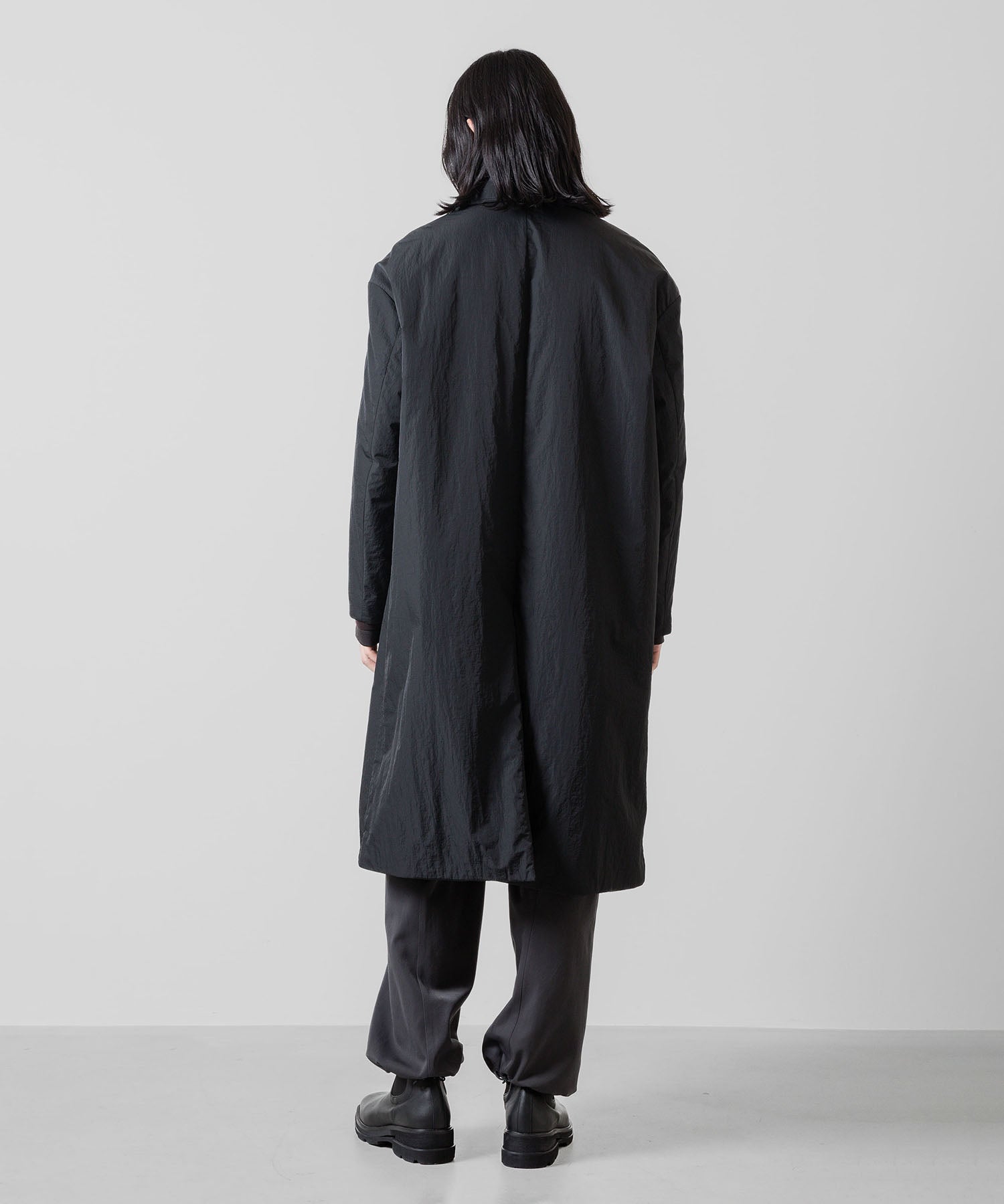 ATTACHMENT アタッチメントのNY TAFFETA PADDING BALLCOLLAR COAT - BLACK 公式通販サイトsession福岡セレクトショップ