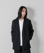 画像をギャラリービューアに読み込む, ATTACHMENT アタッチメントのPE STRETCH RIB COLLARLESS CARDIGAN - BLACK 公式通販サイトsession福岡セレクトショップ
