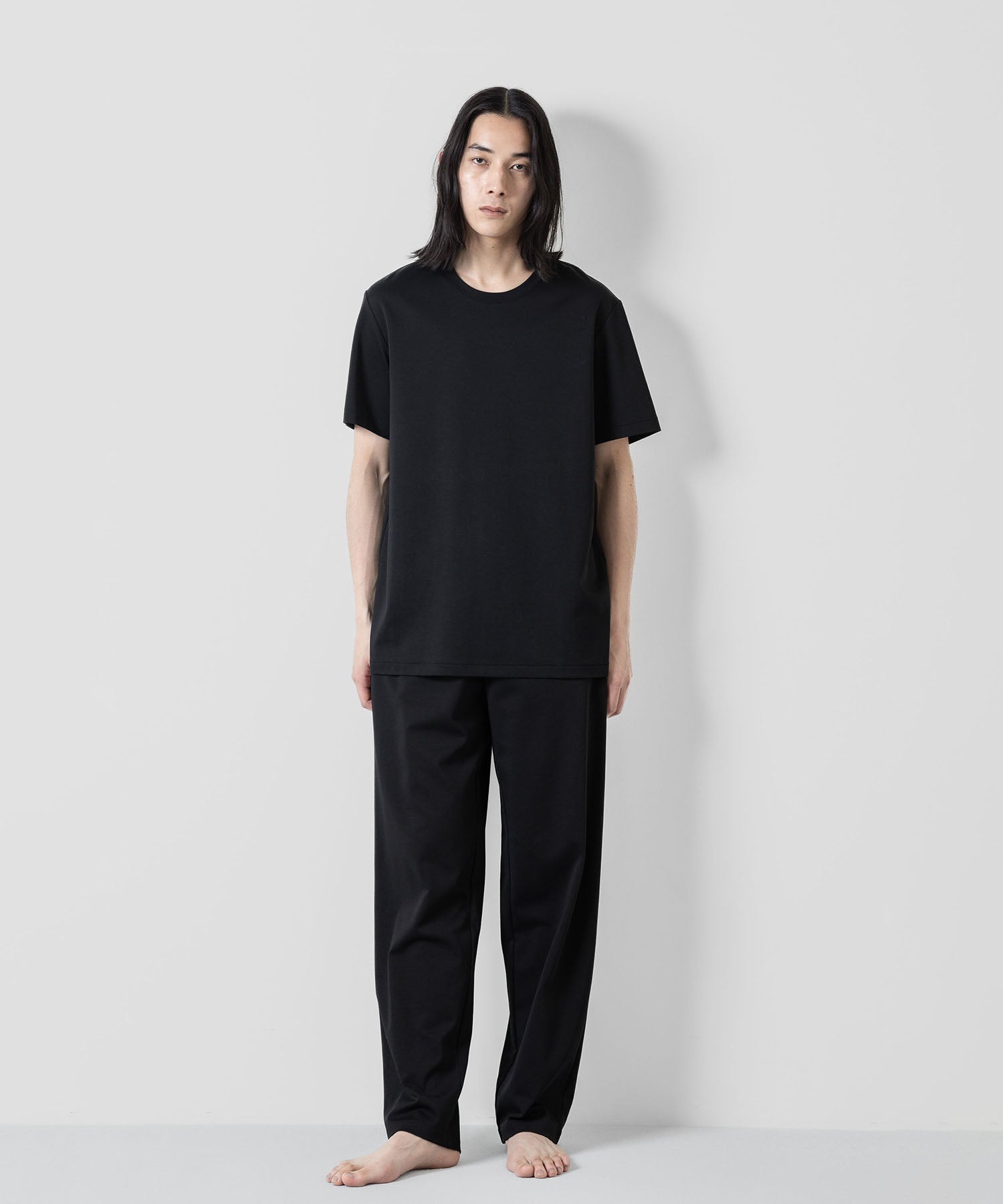 ATTACHMENT アタッチメントのCOTTON DOUBLE FACE LOUNGE TROUSERS - BLACK  公式通販サイトsession福岡セレクトショップ