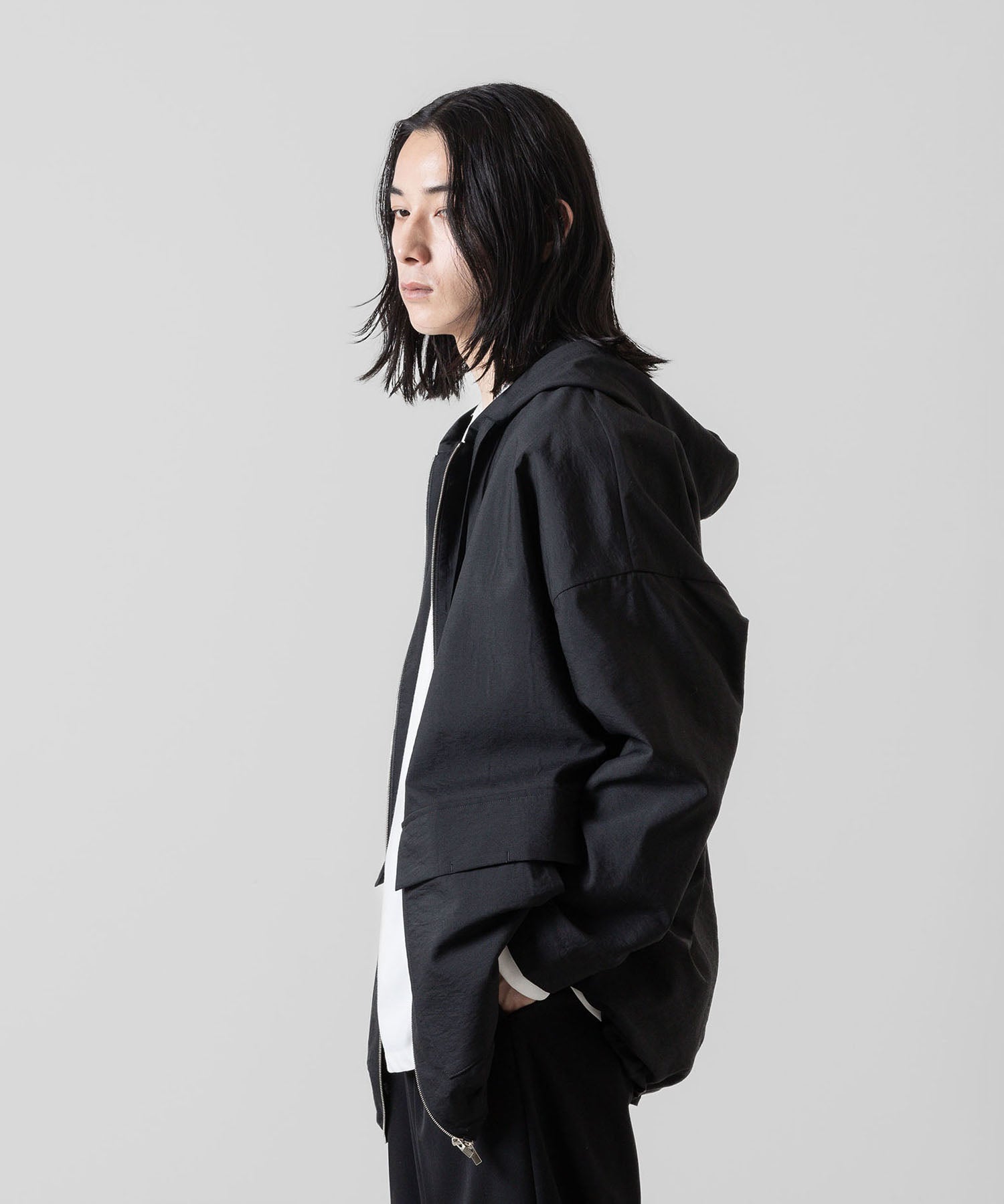 ATTACHMENT アタッチメントのWO/NY VOILE ZIP UP HOODED JACKET - BLACKの公式通販サイトsession福岡セレクトショップ