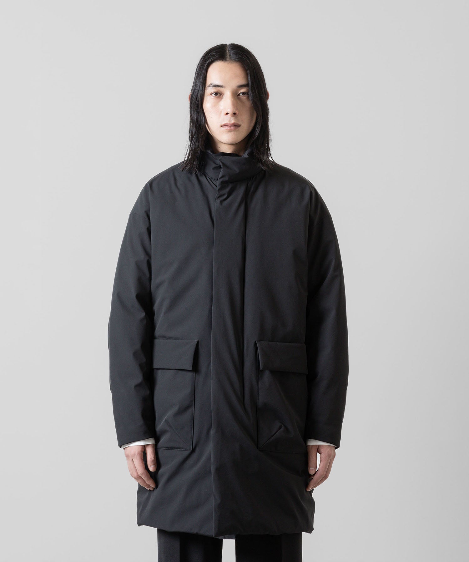 ATTACHMENT アタッチメントの3LAYER LIGHT TAFFETA UTILITY DOWN COAT - BLACK 公式通販サイトsession福岡セレクトショップ