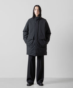 ATTACHMENT アタッチメントの3LAYER LIGHT TAFFETA UTILITY DOWN COAT - BLACK 公式通販サイトsession福岡セレクトショップ