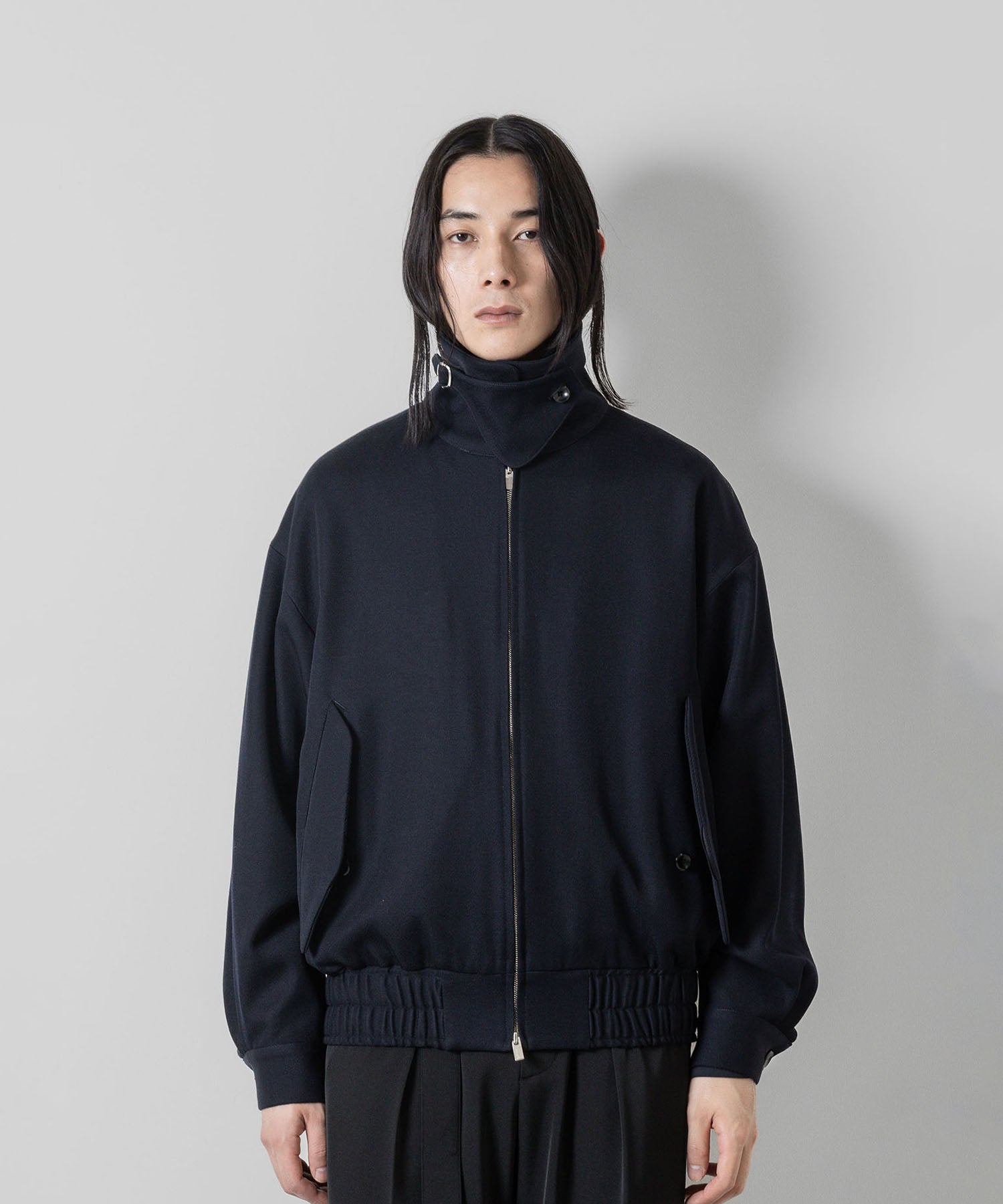 ATTACHMENT アタッチメントの2/48 WO KERSEY ZIP UP BOMBER JACKET - NAVY 公式通販サイトsession福岡セレクトショップ