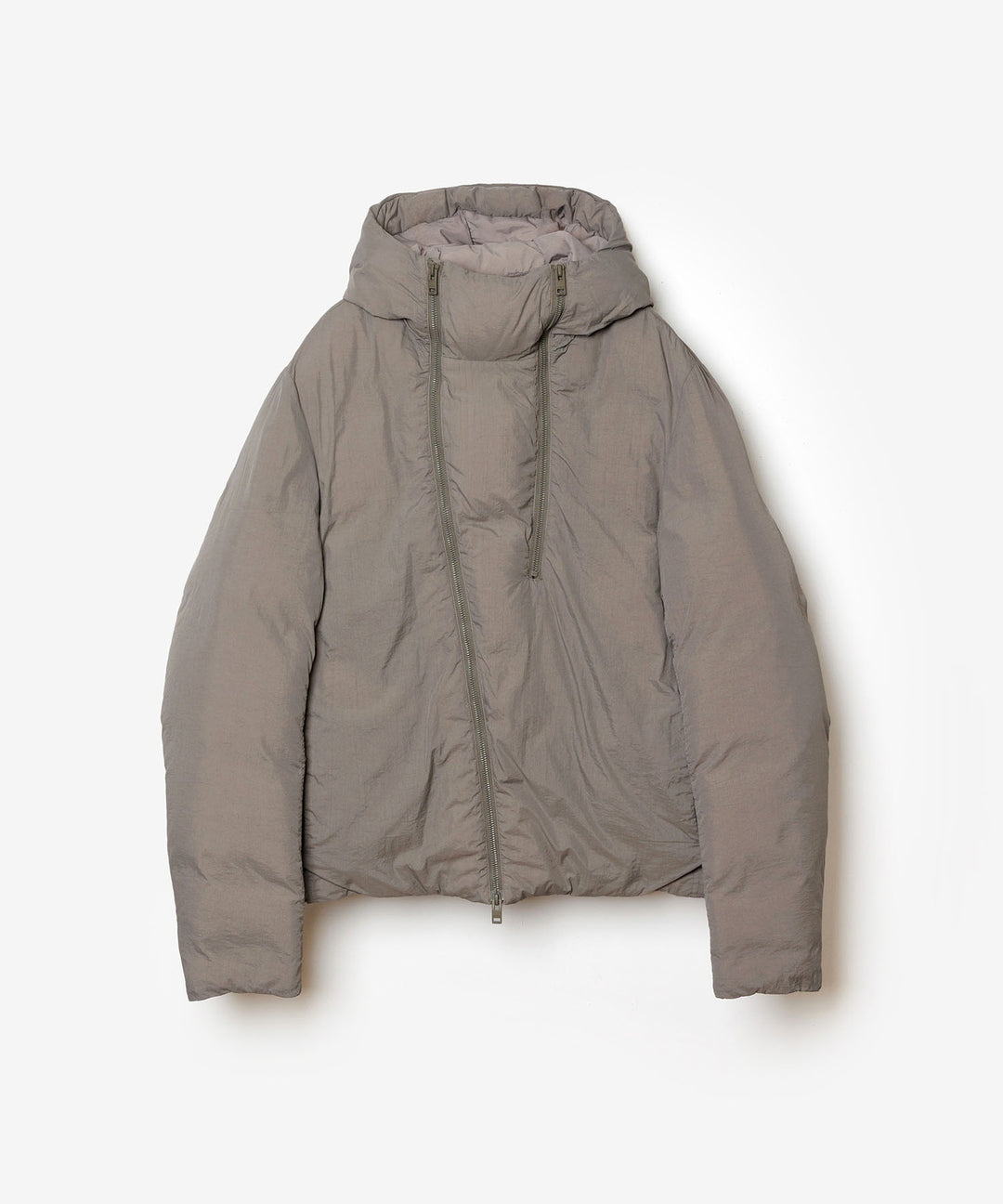 ATTACHMENT アタッチメントのNY TAFFETA HOODED DOWN JACKET - KHAKI GRAYの公式通販サイトsession福岡セレクトショップ