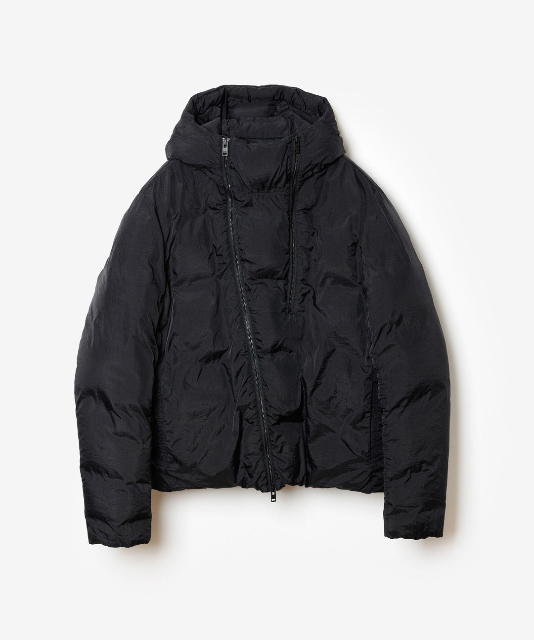 ATTACHMENT アタッチメントのNY TAFFETA HOODED DOWN JACKET - BLACKの公式通販サイトsession福岡セレクトショップ