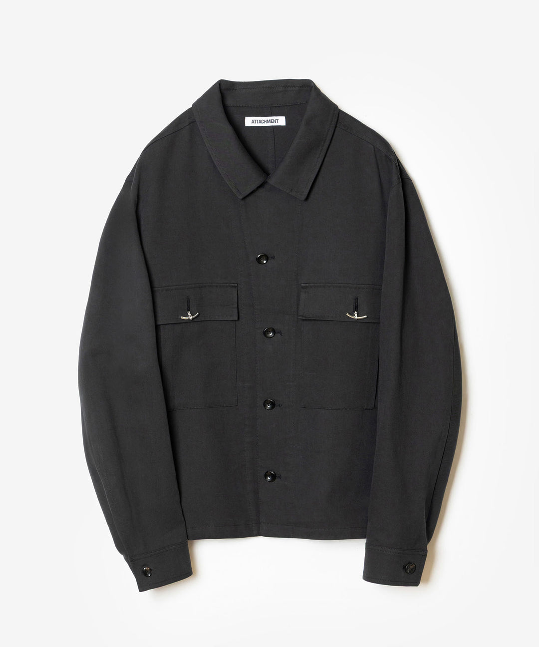 ATTACHMENT アタッチメントのCO/TEN POWDERY DOUBLE CROTH PATCH POCKET SHORT JACKET - BLACKの公式通販サイトsession福岡セレクトショップ
