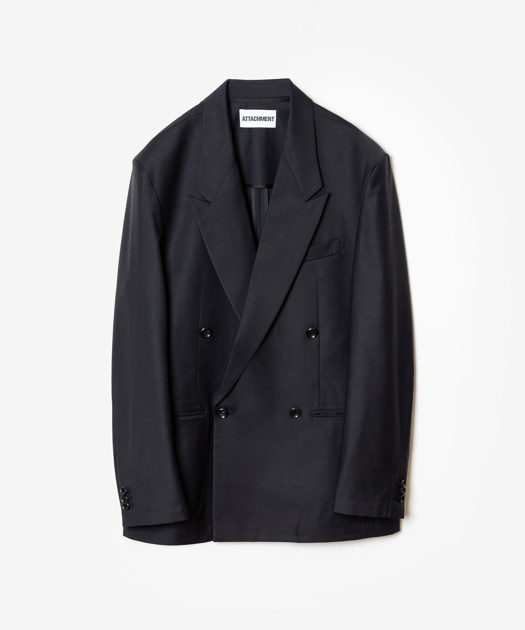 ATTACHMENT アタッチメントの2/80 PE/WO STRETCH TRO DOUBLE-BREASTED JACKET - NAVYの公式通販サイトsession福岡セレクトショップ