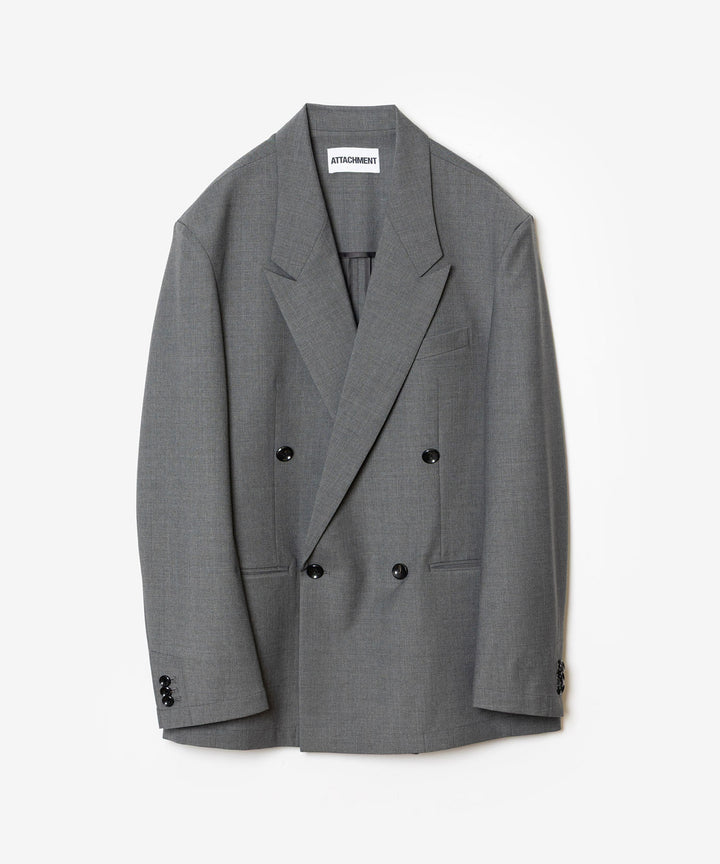 ATTACHMENT アタッチメントの2/80 PE/WO STRETCH TRO DOUBLE-BREASTED JACKET - X.GRAYの公式通販サイトsession福岡セレクトショップ