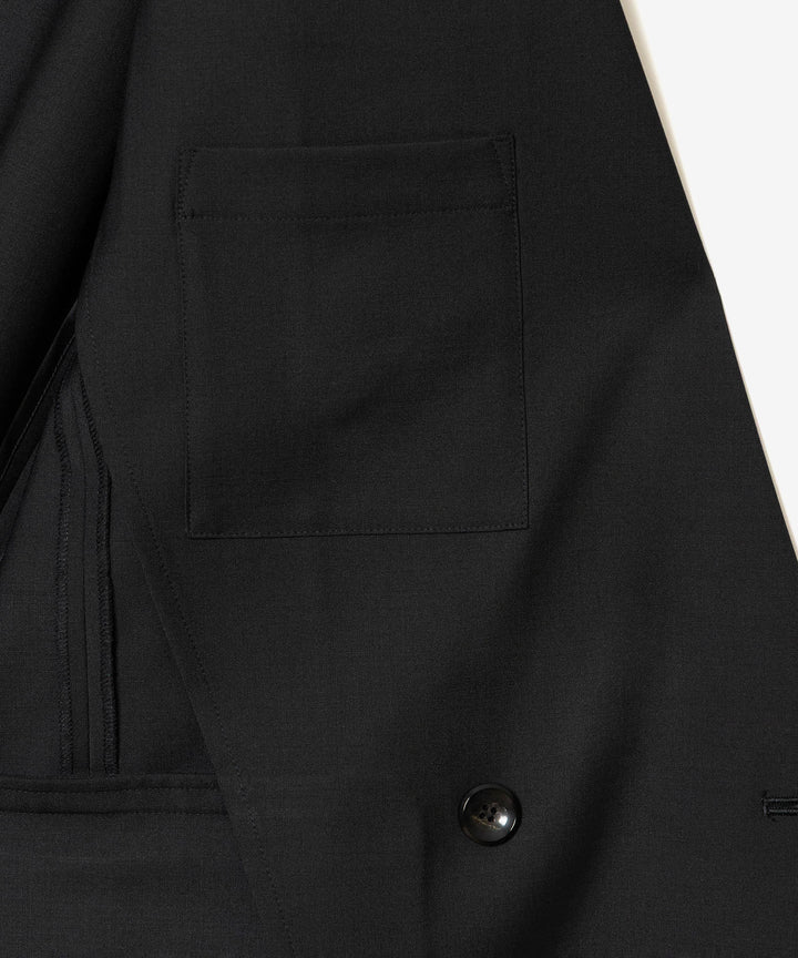ATTACHMENT アタッチメントの2/80 PE/WO STRETCH TRO DOUBLE-BREASTED JACKET - BLACKの公式通販サイトsession福岡セレクトショップ