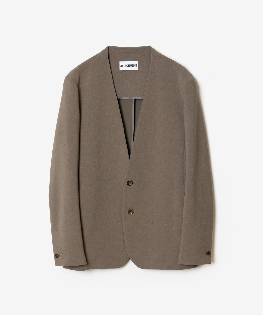 ATTACHMENT アタッチメントのPE STRETCH DOUBLE CLOTH COLLARLESS JACKET - D.BROWNの公式通販サイトsession福岡セレクトショップ