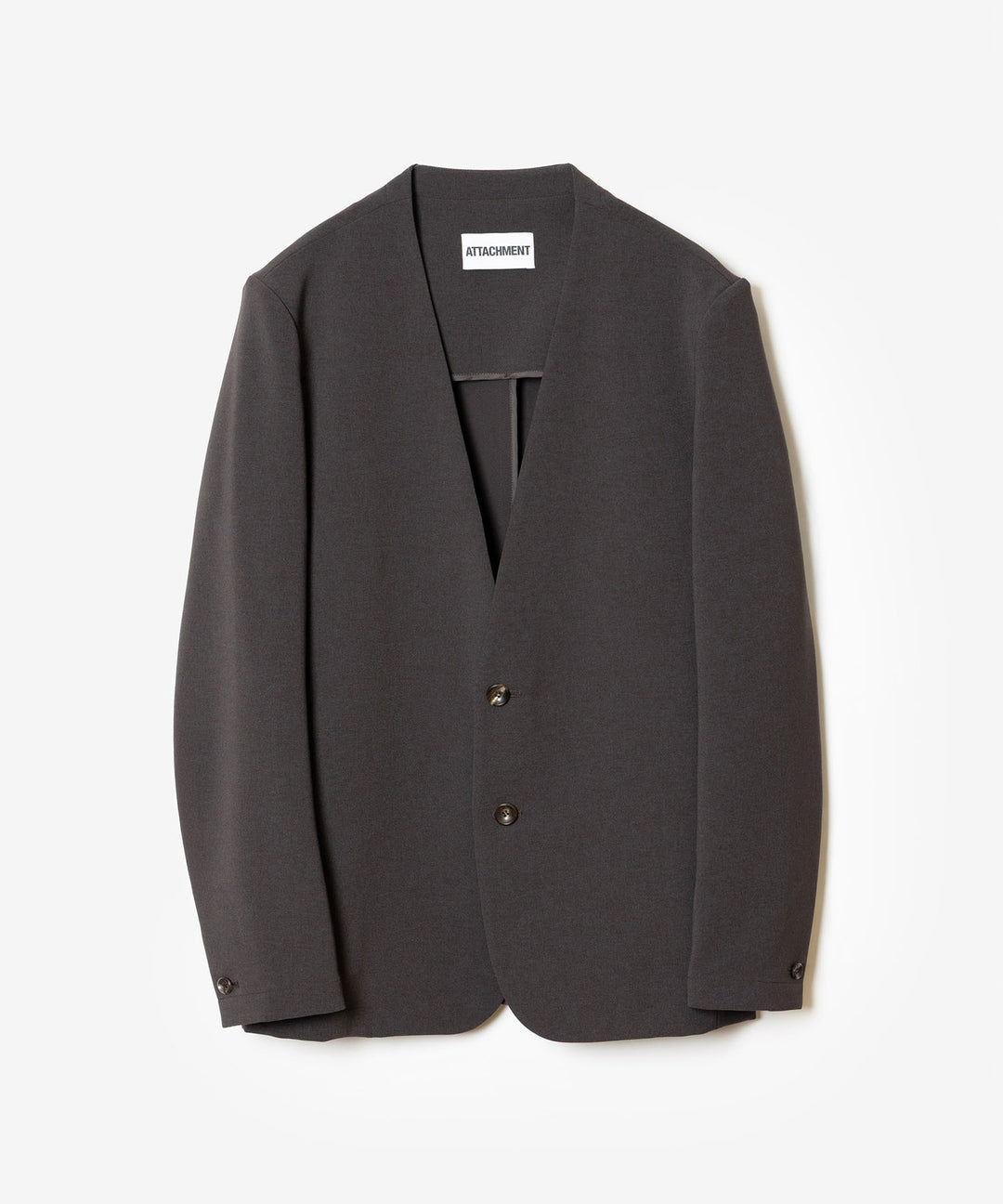 ATTACHMENT アタッチメントのPE STRETCH DOUBLE CLOTH COLLARLESS JACKET - D.KH GRAYの公式通販サイトsession福岡セレクトショップ