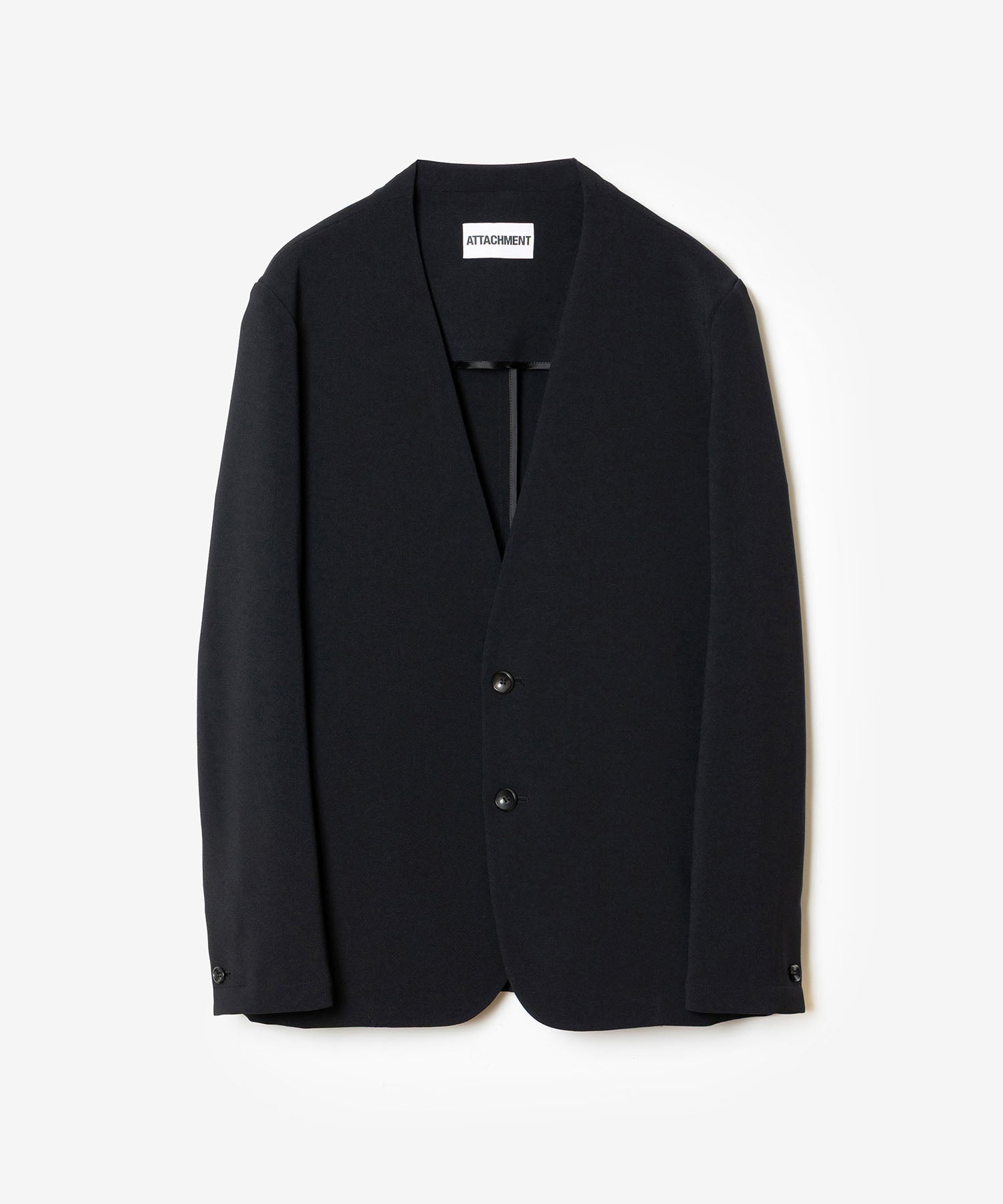 ATTACHMENT /アタッチメント】PE STRETCH DOUBLE CLOTH COLLARLESS