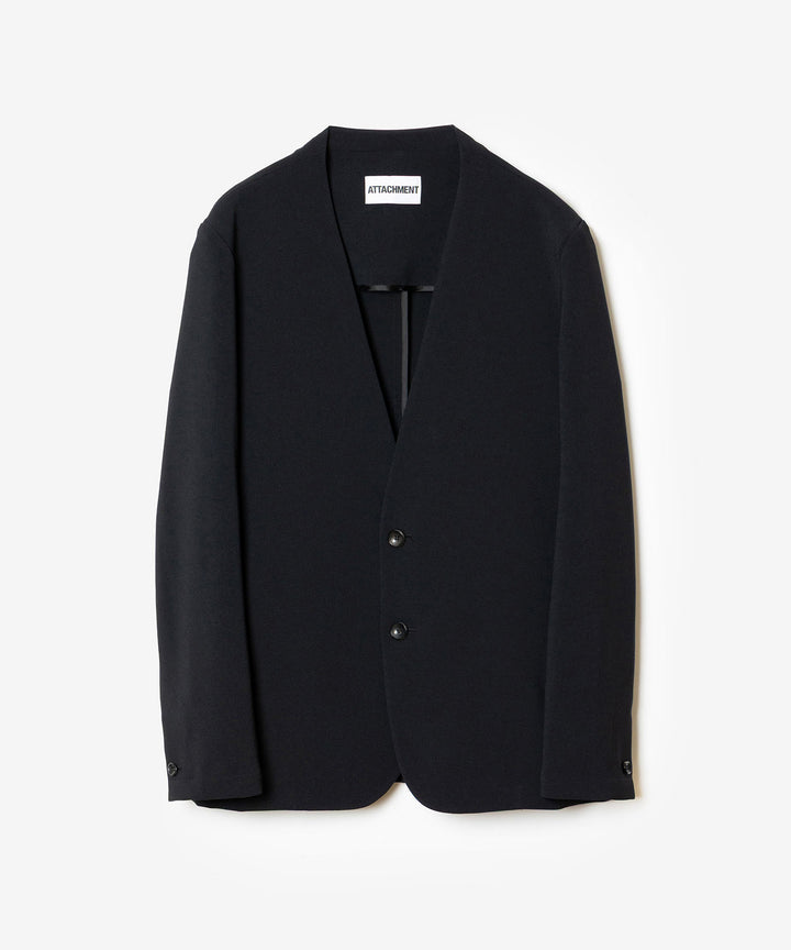 ATTACHMENT アタッチメントのPE STRETCH DOUBLE CLOTH COLLARLESS JACKET - BLACKの公式通販サイトsession福岡セレクトショップ
