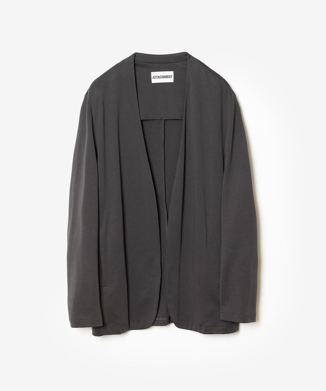 ATTACHMENT アタッチメントのCOTTON DOUBLE FACE COLLARLESS CARDIGAN - D.GRAYの公式通販サイトsession福岡セレクトショップ
