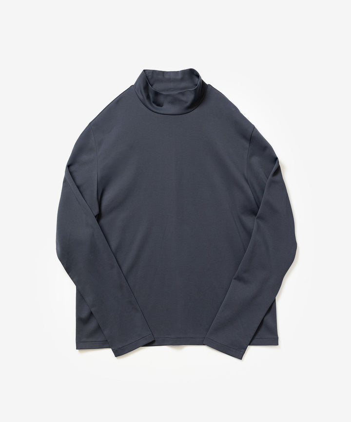 ATTACHMENT アタッチメントのCOTTON DOUBLE FACE SLIM FIT HIGHNECK L/S TEE - NAVYの公式通販サイトsession福岡セレクトショップ
