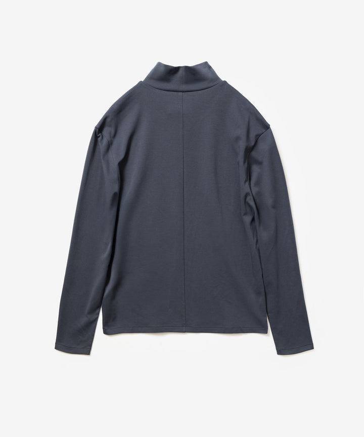 ATTACHMENT アタッチメントのCOTTON DOUBLE FACE SLIM FIT HIGHNECK L/S TEE - NAVYの公式通販サイトsession福岡セレクトショップ