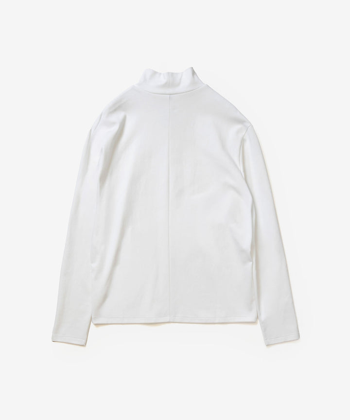 ATTACHMENT アタッチメントのCOTTON DOUBLE FACE SLIM FIT HIGHNECK L/S TEE - WHITEの公式通販サイトsession福岡セレクトショップ