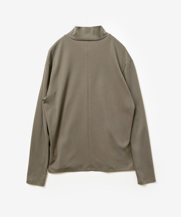 ATTACHMENT アタッチメントのCOTTON DOUBLE FACE SLIM FIT HIGHNECK L/S TEE - KHAKI GRAYの公式通販サイトsession福岡セレクトショップ