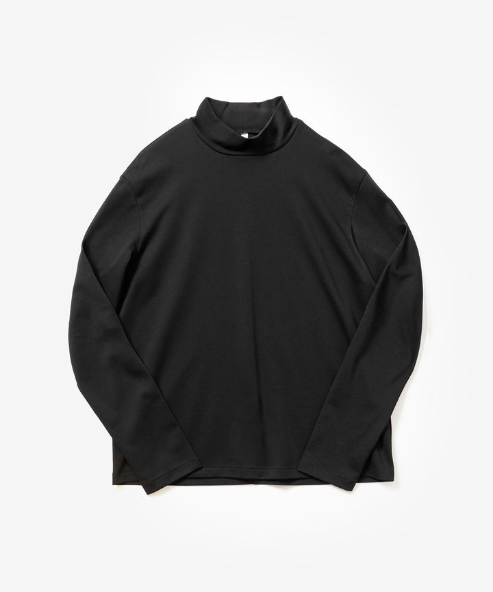 ATTACHMENT アタッチメントのCOTTON DOUBLE FACE SLIM FIT HIGHNECK L/S TEE - BLACKの公式通販サイトsession福岡セレクトショップ