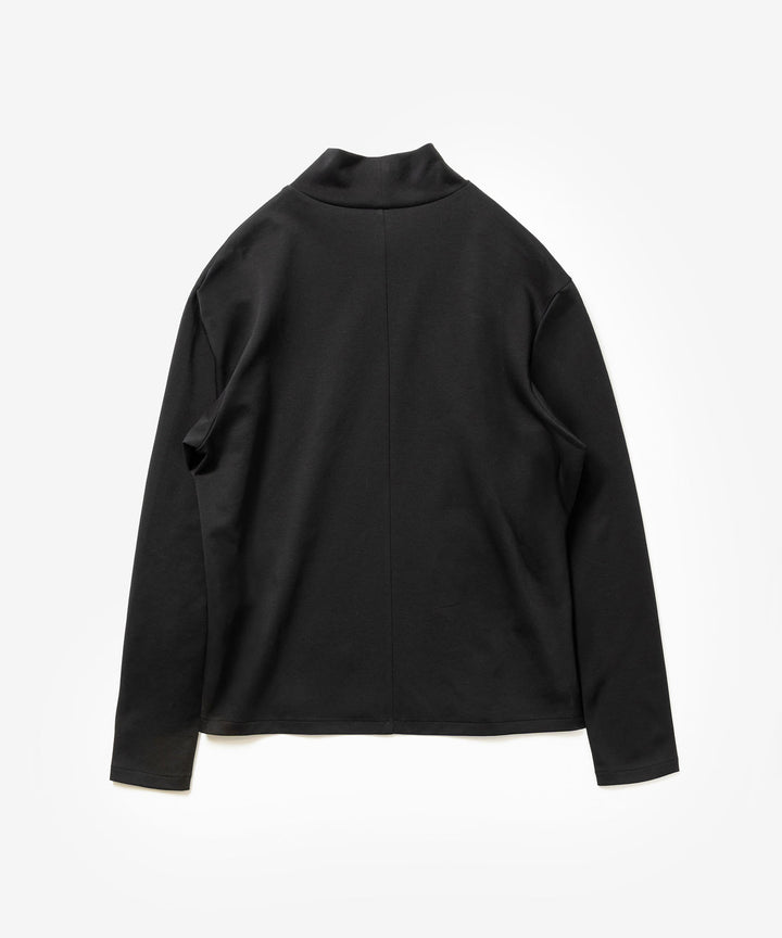 ATTACHMENT アタッチメントのCOTTON DOUBLE FACE SLIM FIT HIGHNECK L/S TEE - BLACKの公式通販サイトsession福岡セレクトショップ