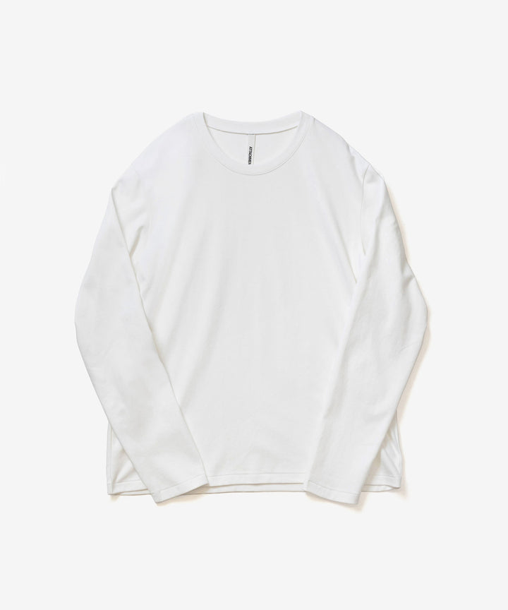 ATTACHMENT アタッチメントのCOTTON DOUBLE FACE SLIM FIT L/S TEE - WHITEの公式通販サイトsession福岡セレクトショップ