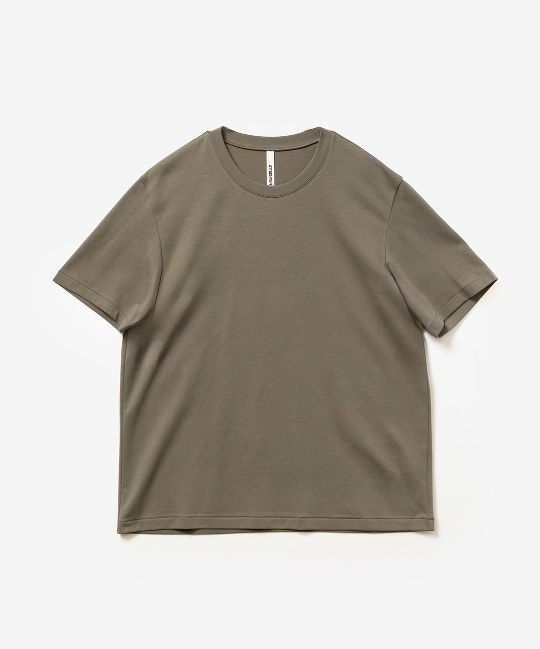 ATTACHMENT アタッチメントのCOTTON DOUBLE FACE SLIM FIT S/S TEE - KHAKI GRAYの公式通販サイトsession福岡セレクトショップ