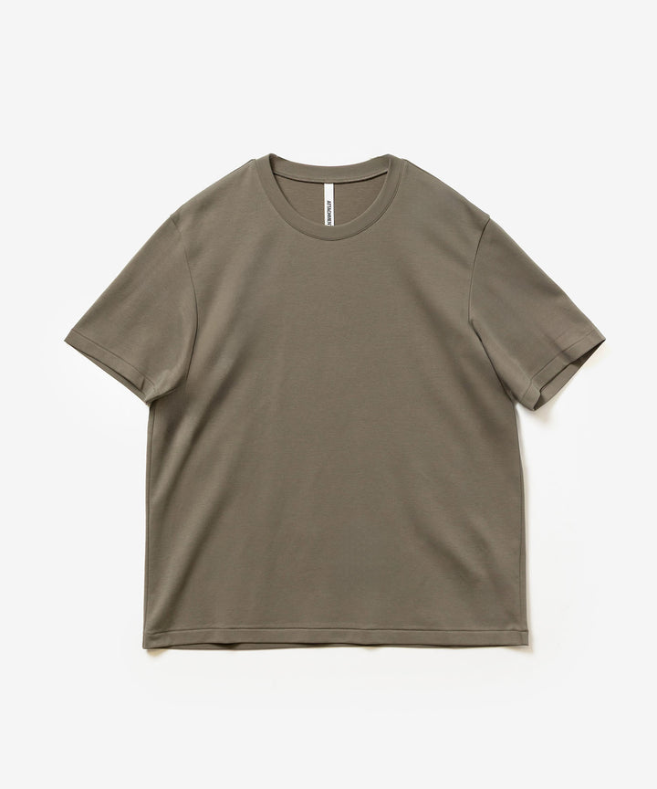 ATTACHMENT アタッチメントのCOTTON DOUBLE FACE SLIM FIT S/S TEE - KHAKI GRAYの公式通販サイトsession福岡セレクトショップ
