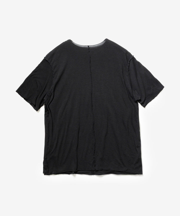 ATTACHMENT アタッチメントのCO/CU JERSEY SLIM FIT LAYERED S/S TEE - BLACKの公式通販サイトsession福岡セレクトショップ