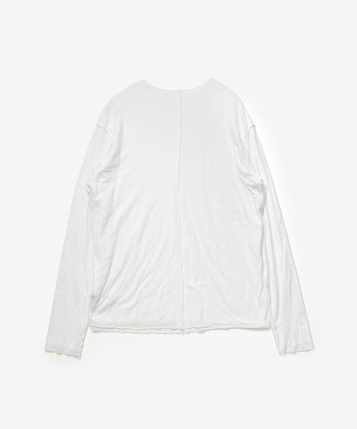 ATTACHMENT アタッチメントのCO/CU JERSEY SLIM FIT LAYERED L/S TEE - WHITEの公式通販サイトsession福岡セレクトショップ