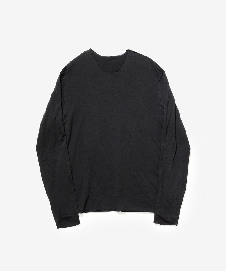 ATTACHMENT アタッチメントのCO/CU JERSEY SLIM FIT LAYERED L/S TEE - BLACKの公式通販サイトsession福岡セレクトショップ