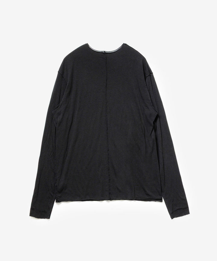 ATTACHMENT アタッチメントのCO/CU JERSEY SLIM FIT LAYERED L/S TEE - BLACKの公式通販サイトsession福岡セレクトショップ