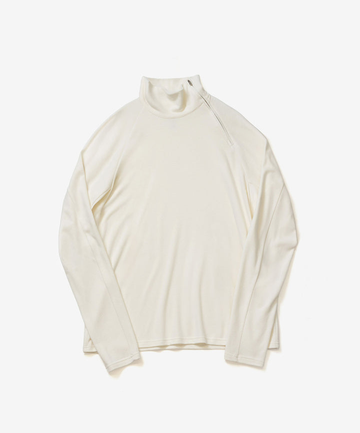 ATTACHMENT アタッチメントのVI/PE SMOOTH ZIP-UP HIGHNECK L/S TEE - OFF WHITEの公式通販サイトsession福岡セレクトショップ