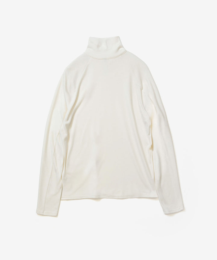 ATTACHMENT アタッチメントのVI/PE SMOOTH ZIP-UP HIGHNECK L/S TEE - OFF WHITEの公式通販サイトsession福岡セレクトショップ