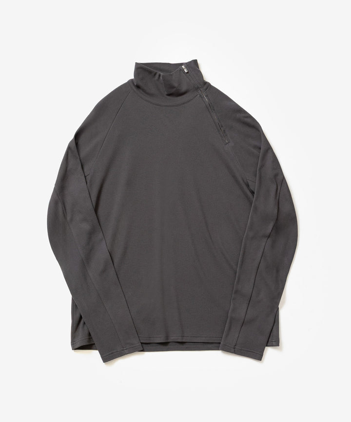 ATTACHMENT アタッチメントのVI/PE SMOOTH ZIP-UP HIGHNECK L/S TEE - D.GRAYの公式通販サイトsession福岡セレクトショップ