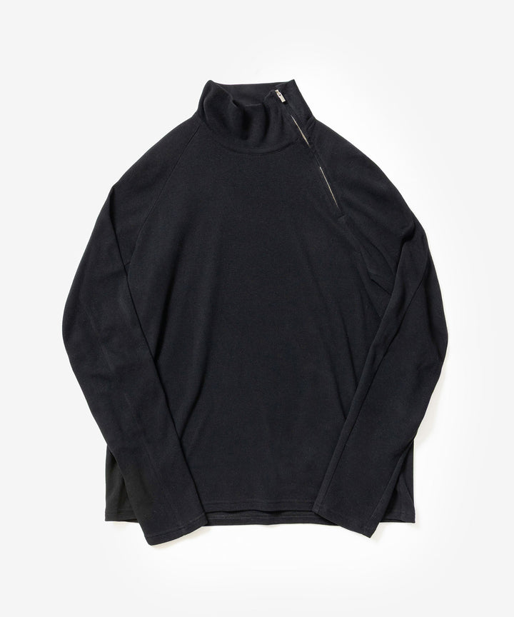 ATTACHMENT アタッチメントのVI/PE SMOOTH ZIP-UP HIGHNECK L/S TEE - BLACKの公式通販サイトsession福岡セレクトショップ