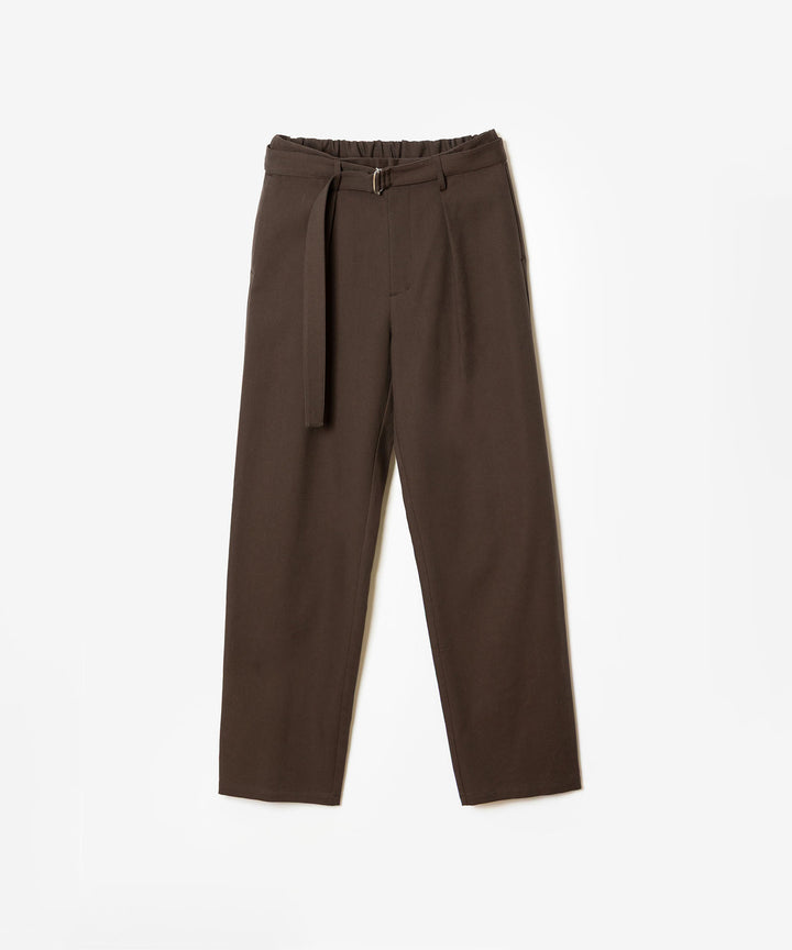 ATTACHMENT アタッチメントのCO/TEN POWDERY DOUBLE CROTH BELTED WIDE TROUSERS - D.BROWNの公式通販サイトsession福岡セレクトショップ
