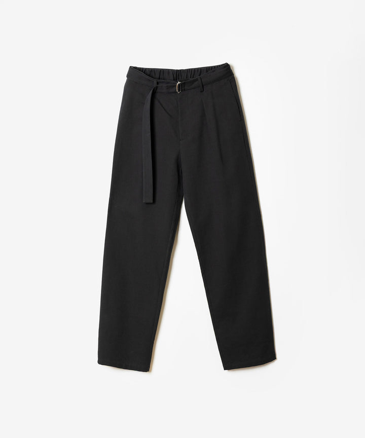 CO/TEN POWDERY DOUBLE CROTH BELTED WIDE TROUSERS - BLACKの公式通販サイトsession福岡セレクトショップ