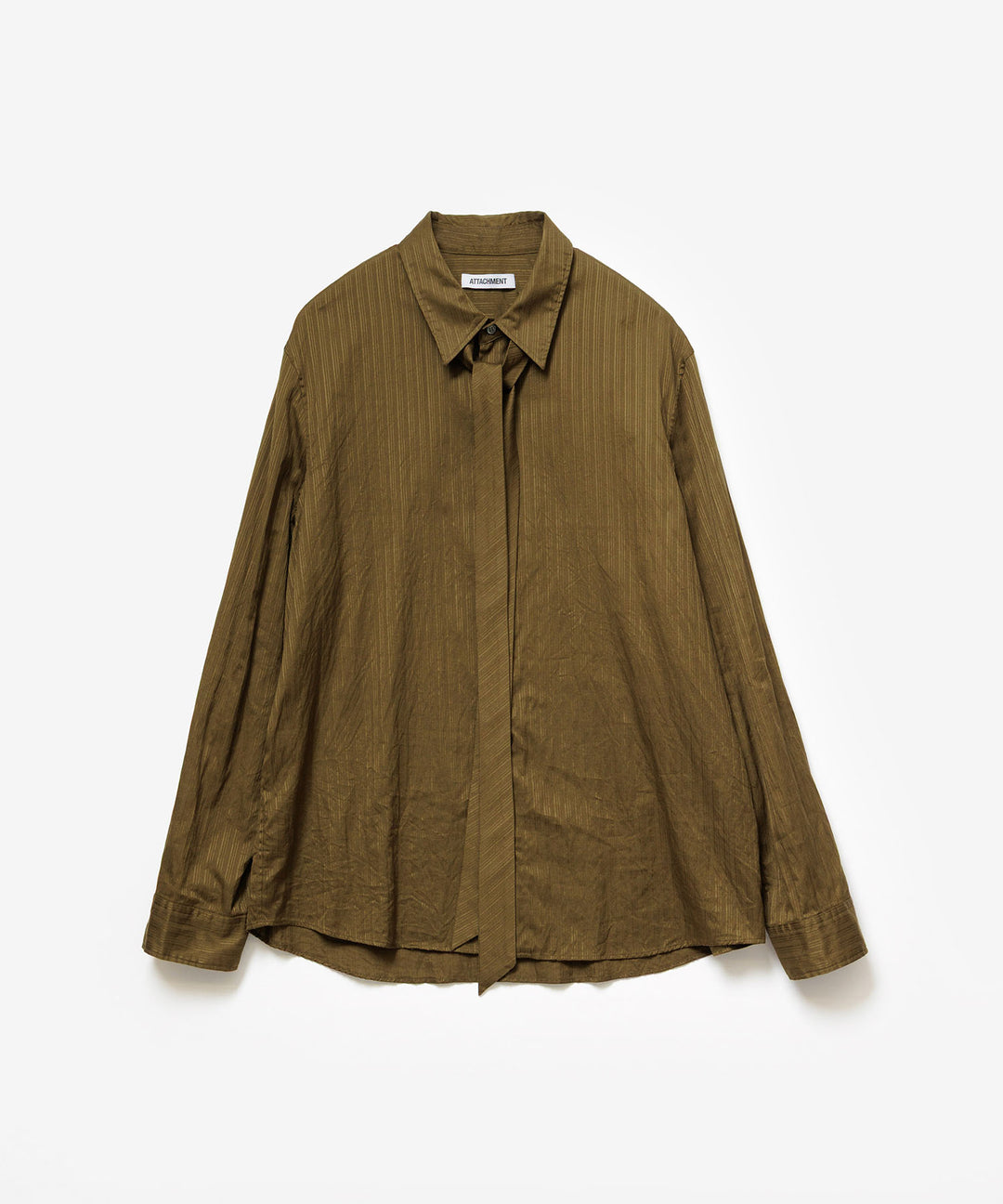 ATTACHMENT アタッチメントのCO SHADOW STRIPE BROAD NARROW TIE L/S SHIRT - D.YELLOWの公式通販サイトsession福岡セレクトショップ