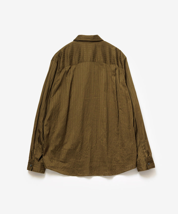 ATTACHMENT アタッチメントのCO SHADOW STRIPE BROAD NARROW TIE L/S SHIRT - D.YELLOWの公式通販サイトsession福岡セレクトショップ