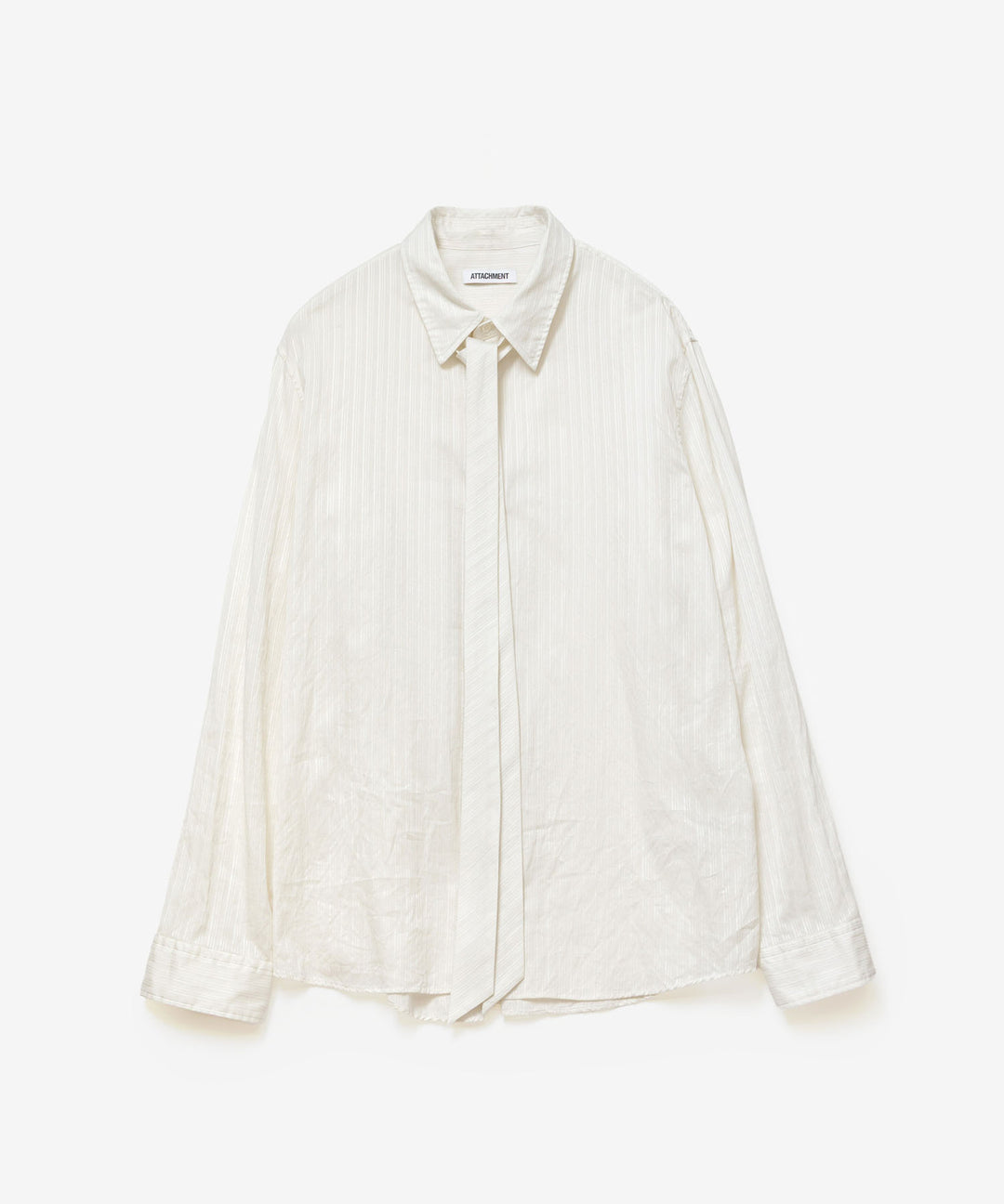 ATTACHMENT アタッチメントのCO SHADOW STRIPE BROAD NARROW TIE L/S SHIRT - OFF WHITEの公式通販サイトsession福岡セレクトショップ