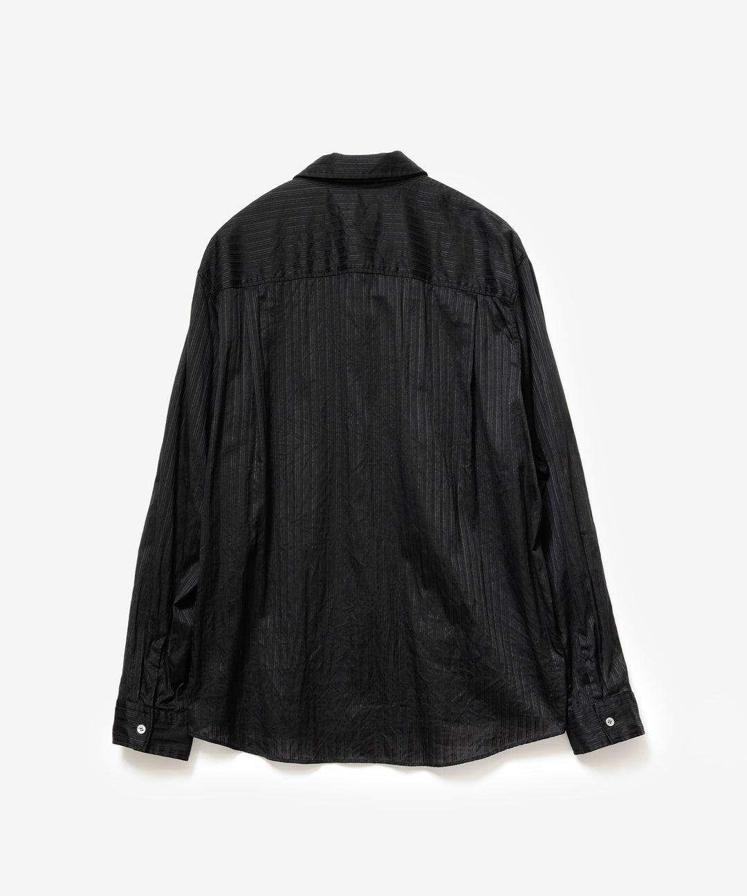 ATTACHMENT アタッチメントのCO SHADOW STRIPE BROAD NARROW TIE L/S SHIRT - BLACKの公式通販サイトsession福岡セレクトショップ