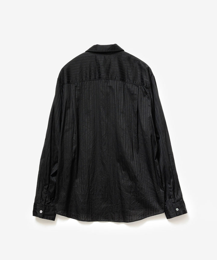 ATTACHMENT アタッチメントのCO SHADOW STRIPE BROAD NARROW TIE L/S SHIRT - BLACKの公式通販サイトsession福岡セレクトショップ