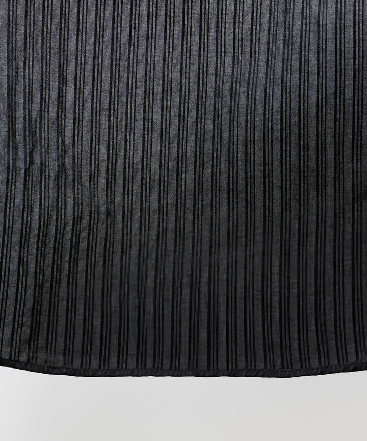 ATTACHMENT アタッチメントのCO SHADOW STRIPE BROAD NARROW TIE L/S SHIRT - BLACKの公式通販サイトsession福岡セレクトショップ