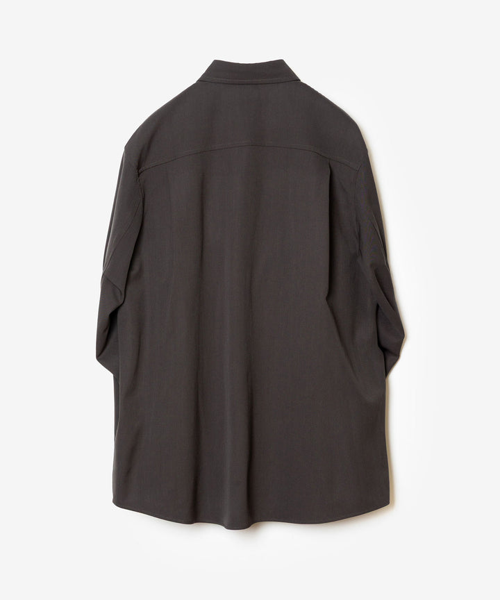 ATTACHMENT アタッチメントのWASHABLE HIGH TWIST GABARDINE UTILITY L/S SHIRT - KHAKI GRAYの公式通販サイトsession福岡セレクトショップ